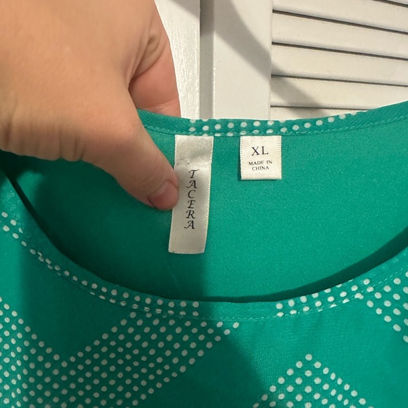 Tacera Teal Patterned Dress - Picture 2 of 3